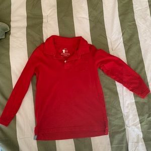 Red long sleeve polo
